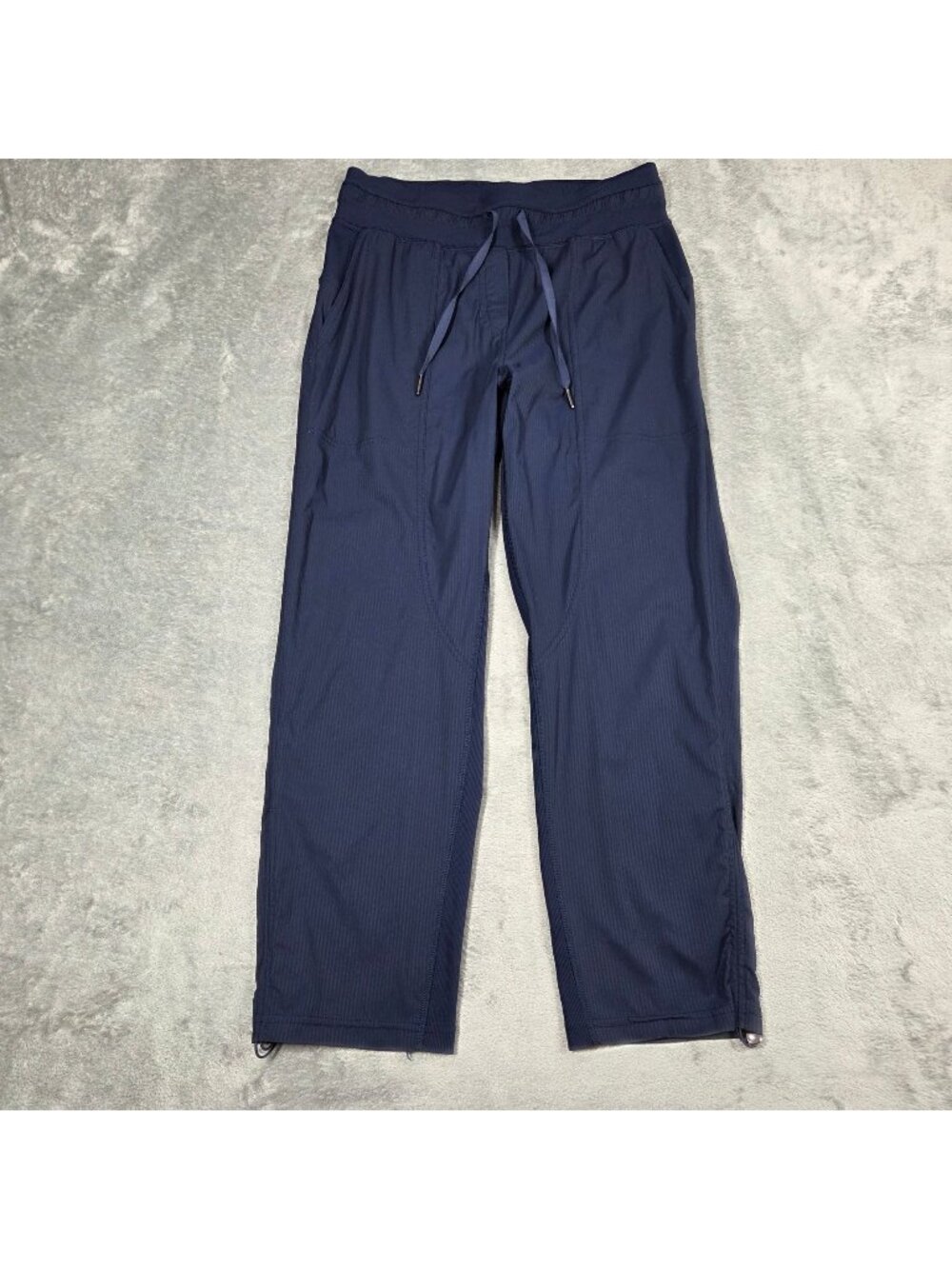 Lululemon 6 Dance Studio Crop Pants Navy Blue 25" Inseam Adjustable Cuff W6AVQS